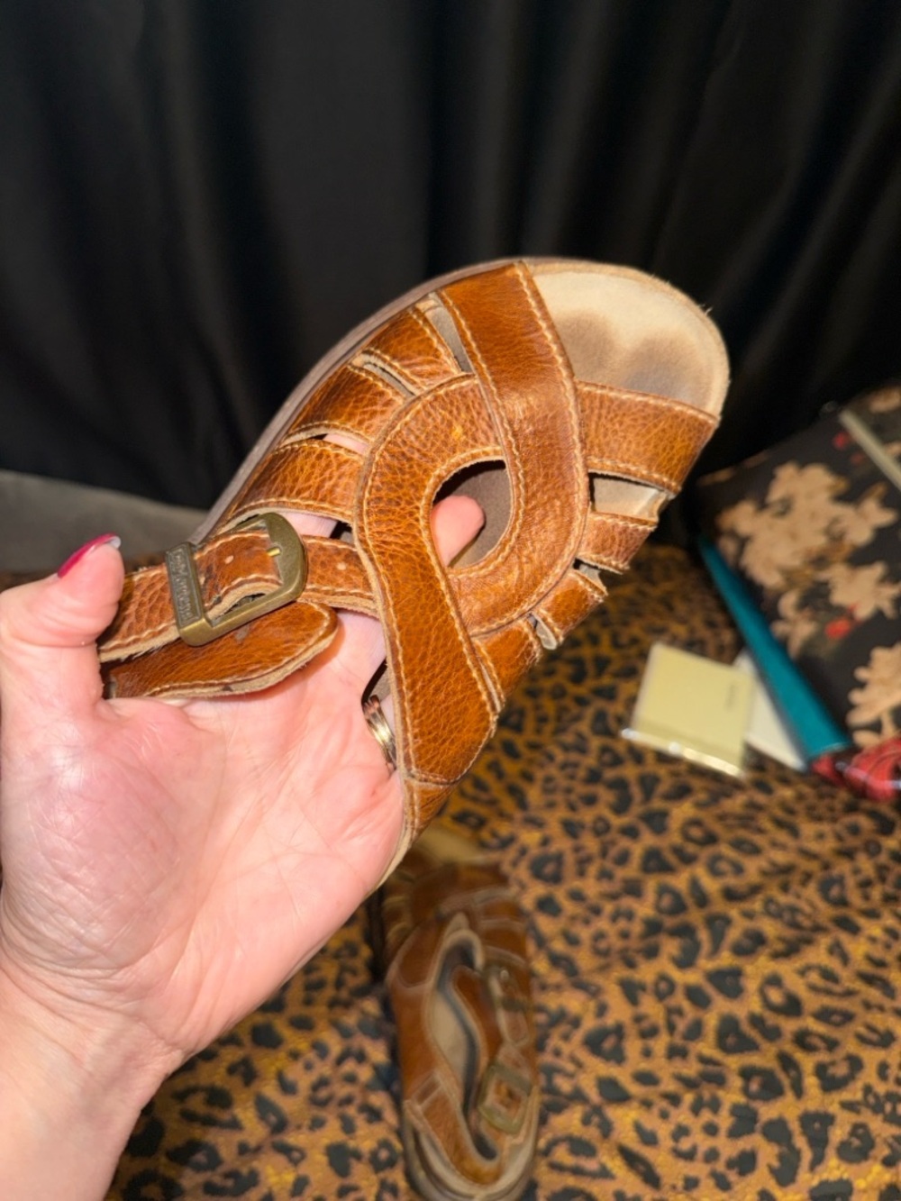 Dr. Martens Brown Leather Open-Toe Sandals